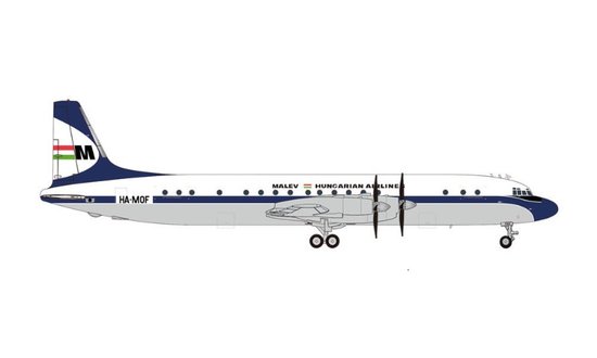 Ilyushin IL-18 des Malév Hungarian Airlines (späte Farbe)